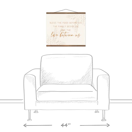 Fall Love Between Us Teak Hanging Canvas